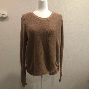 Madewell tan/brown waffle sweater